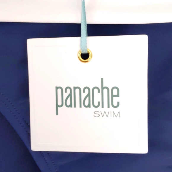 Panache Anya Cruise Fold Top Swim Bottom. Navy/White. Size Small. - Picture 3 of 6